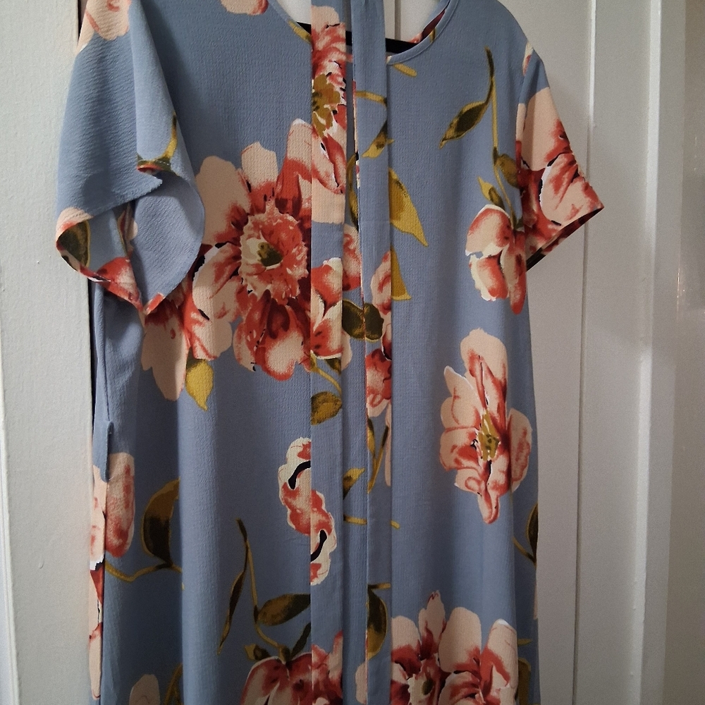 Womens Plus Size Floral  Dress